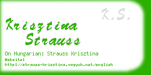 krisztina strauss business card